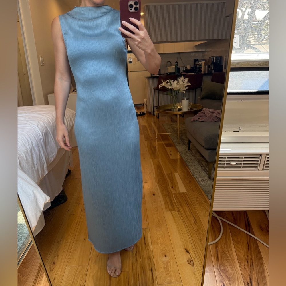 Zara Sleeveless Blue Maxi Dress